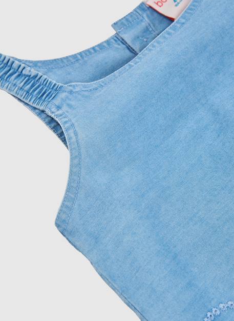 Top en denim brodé Bleu 3 - vertbaudet enfant 