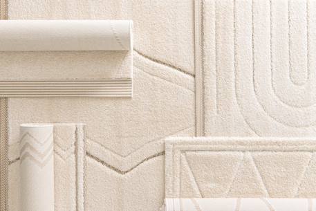 Tapis design avec effet relief helsinki Beige sable 6 - vertbaudet enfant 