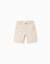 Short chino midi en coton dobby Blanc 1 - vertbaudet enfant 