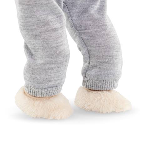 Chaussons moumoute pour poupon 30 cm Ecru 2 - vertbaudet enfant 