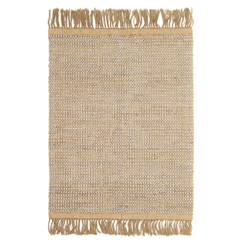 Linge de maison et décoration-Décoration-Tapis naturel en jute et laine bubbles
