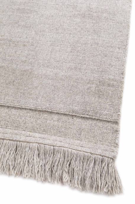 Tapis design doux en laine et coton fait main classic Gris minéral+Vert naturel 3 - vertbaudet enfant 