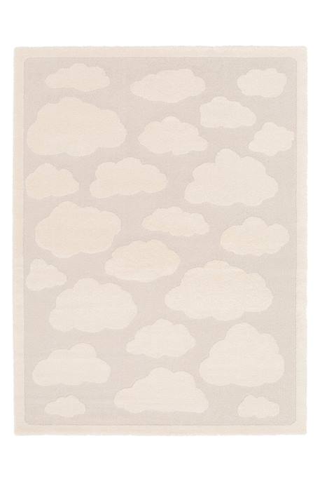 Tapis enfant avec effet relief nuages Beige sable+Bleu glacier 5 - vertbaudet enfant 