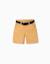 Short midi en sergé avec ceinture Blanc+Bleu clair+Jaune 9 - vertbaudet enfant 