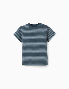 -T-shirt en coton à rayures jacquard