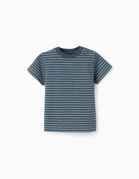 Bébé-T-shirt, sous-pull-T-shirt en coton à rayures jacquard
