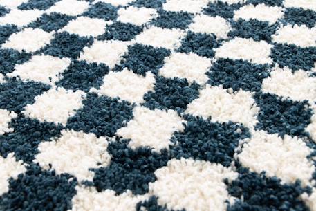 Tapis damier poils longs doux et volumineux checkers Beige sable+Bleu naturel+Gris minéral+Jaune naturel+Rose poudrée+Terracotta+Vert naturel 12 - vertbaudet enfant 