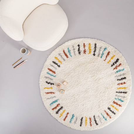 Tapis enfant rond tout doux arpege Beige sable 2 - vertbaudet enfant 