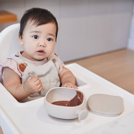 Bol à ventouse et couvercle Beige+Bleu+Rose 5 - vertbaudet enfant 