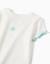 T-shirt côtelé à extrémités ondulées Beige clair+Rose 3 - vertbaudet enfant 