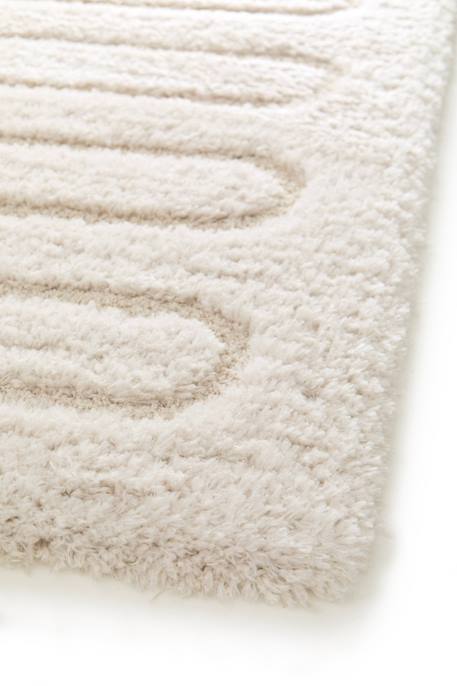 Tapis à relief en polyester recyclé eolya Beige sable+Blanc pur 10 - vertbaudet enfant 