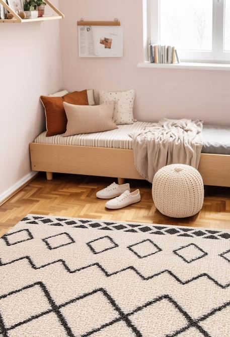 Tapis shaggy doux à poils longs oeko-tex beldi Beige sable 2 - vertbaudet enfant 