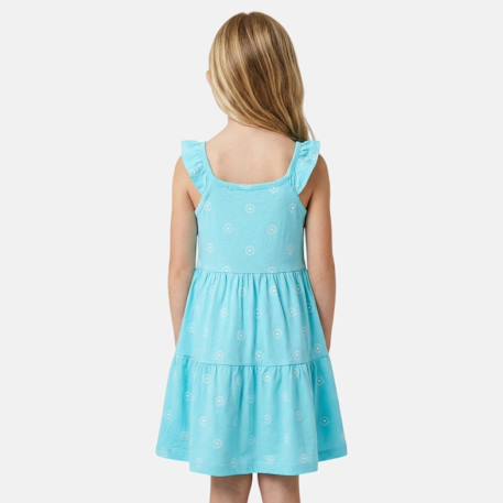 Robe  fille  à bretelles volantées Blanc+Bleu+Rosatre 5 - vertbaudet enfant 