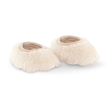 Chaussons moumoute pour poupon 30 cm Ecru 1 - vertbaudet enfant 
