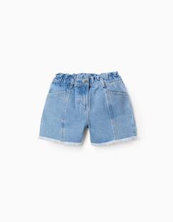 Short en jean à ourlets effilochés  - vertbaudet enfant