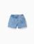 Short en jean à ourlets effilochés Bleu clair 1 - vertbaudet enfant 