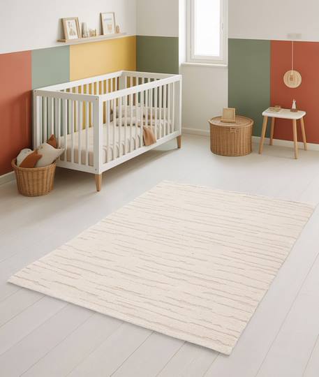 Tapis avec effet relief doux et confortable inuk Beige sable 2 - vertbaudet enfant 