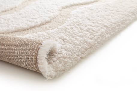 Tapis shaggy doux en polyester recyclé avec relief pemberley Beige sable 3 - vertbaudet enfant 