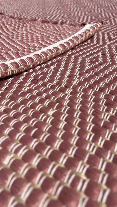 Tapis en fibres recyclées tissé à la main pessoa Bleu naturel+Gris minéral+Rose poudrée 18 - vertbaudet enfant 
