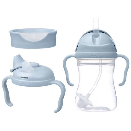 Tasse d'apprentissage 3 en 1 gobelet évolutif bébé Bleu+Rose 1 - vertbaudet enfant 