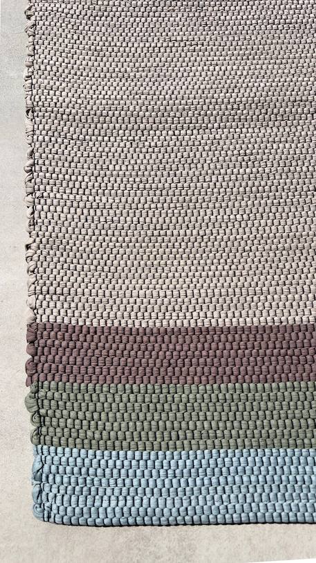 Tapis en coton recyclé tissé à la main fado Beige sable+Vert naturel 5 - vertbaudet enfant 