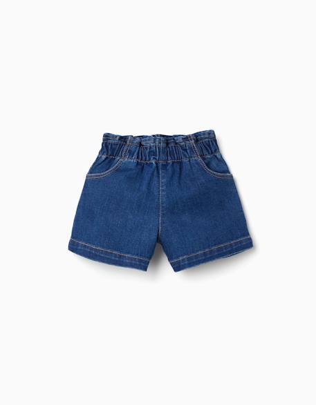 Bébé-Short en jean avec taille paperbag et poches