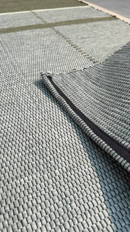 Tapis en fibres recyclées tissé à la main leonor Beige sable+Bleu naturel+Rose poudrée+Vert naturel 21 - vertbaudet enfant 