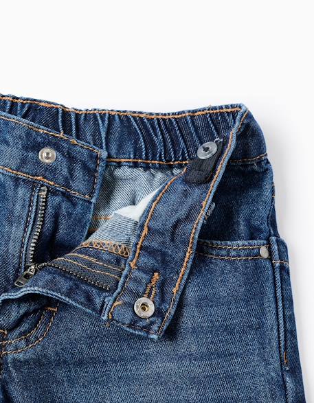 Short midi en jean de coton avec poches Bleu foncé 3 - vertbaudet enfant 