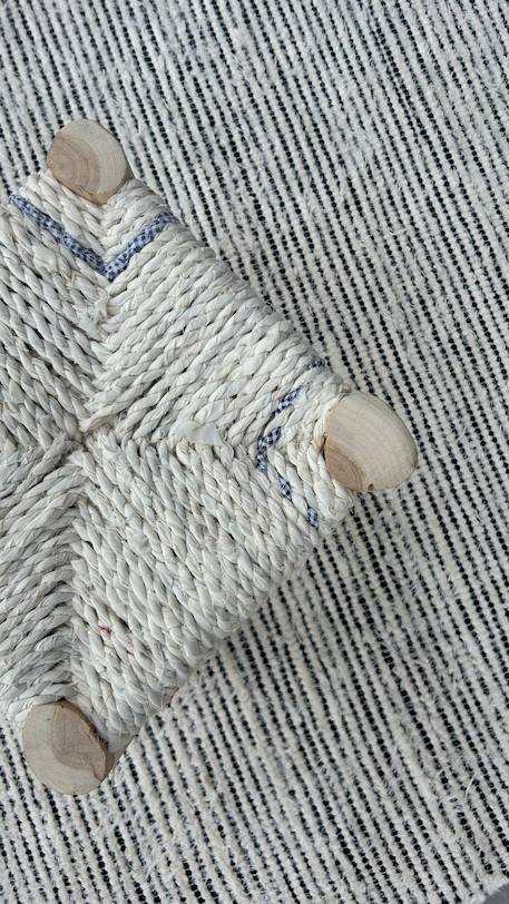 Tapis en coton recyclé tissé à la main bartolo Gris minéral 5 - vertbaudet enfant 