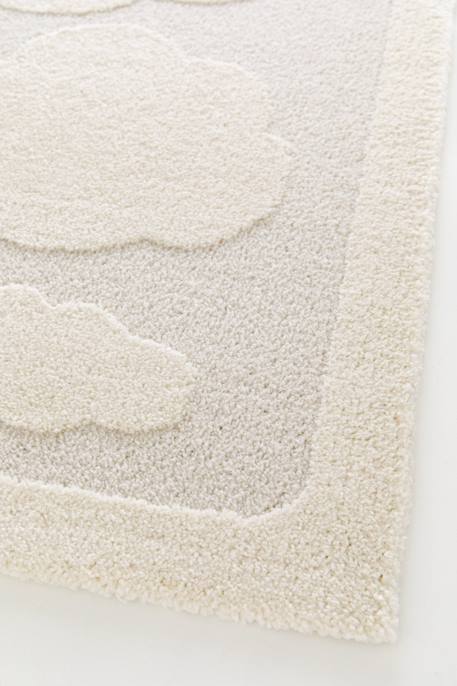 Tapis enfant avec effet relief nuages Beige sable+Bleu glacier 4 - vertbaudet enfant 