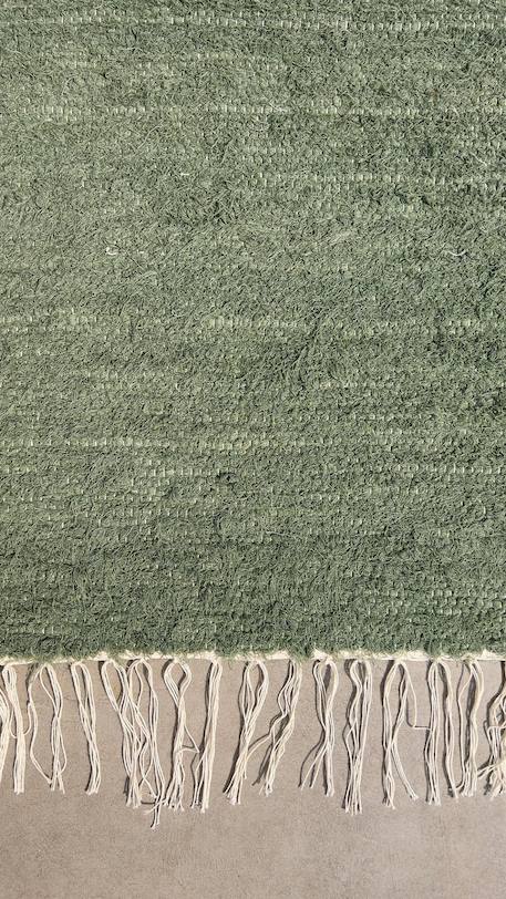 Tapis en coton recyclé tissé à la main amalia Brun naturel+Rose poudrée+Vert naturel 17 - vertbaudet enfant 