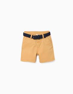 -Short midi en sergé avec ceinture
