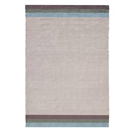 Tapis en coton recyclé tissé à la main fado Beige sable+Vert naturel 1 - vertbaudet enfant 