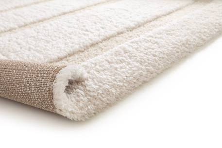 Tapis shaggy épais en polyester recyclé avec relief arcadia Beige sable 3 - vertbaudet enfant 