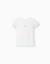 T-shirt côtelé à extrémités ondulées Beige clair+Rose 1 - vertbaudet enfant 