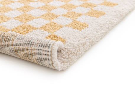 Tapis damier poils longs doux et volumineux checkers Beige sable+Bleu naturel+Gris minéral+Jaune naturel+Rose poudrée+Terracotta+Vert naturel 21 - vertbaudet enfant 