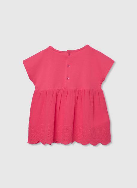 T-shirt fille coton Rose 2 - vertbaudet enfant 