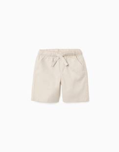 Short midi en lin et coton avec cordon de serrage  - vertbaudet enfant