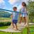 Aire de jeux xxl double tours camélée bois fsc® Marron - bleu - vert 4 - vertbaudet enfant 