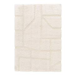 Linge de maison et décoration-Décoration-Tapis doux à relief en polyester recyclé murmure