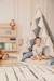 Tapis épais à franges style ethnique glyph Bleu naturel+Palette colorée 2 - vertbaudet enfant 