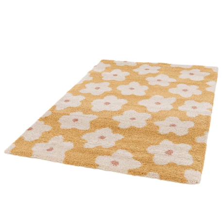 Tapis enfant épais et confortable fleurs Jaune naturel+Rose poudrée+Vert naturel 4 - vertbaudet enfant 