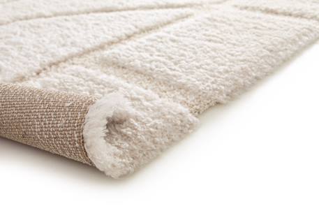Tapis doux à relief en polyester recyclé murmure Beige sable 3 - vertbaudet enfant 