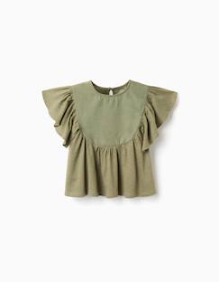 T-shirt en coton à manches volantées  - vertbaudet enfant