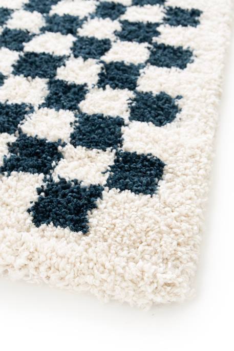 Tapis damier poils longs doux et volumineux checkers Beige sable+Bleu naturel+Gris minéral+Jaune naturel+Rose poudrée+Terracotta+Vert naturel 10 - vertbaudet enfant 