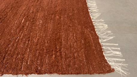 Tapis en coton recyclé tissé à la main amalia Brun naturel+Rose poudrée+Vert naturel 6 - vertbaudet enfant 