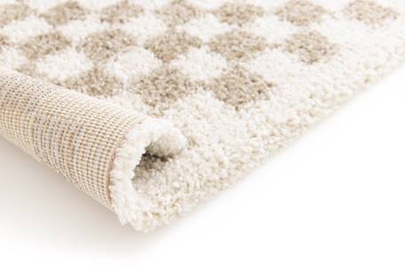 Tapis damier poils longs doux et volumineux checkers Beige sable+Bleu naturel+Gris minéral+Jaune naturel+Rose poudrée+Terracotta+Vert naturel 3 - vertbaudet enfant 