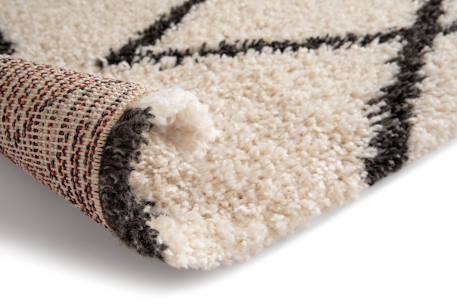 Tapis shaggy doux à poils longs oeko-tex beldi Beige sable 3 - vertbaudet enfant 