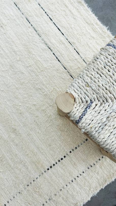 Tapis en coton recyclé tissé à la main vasco Beige sable 5 - vertbaudet enfant 