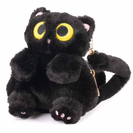 Mini sac à dos portefeuille enfant chat peluche Noir 1 - vertbaudet enfant 